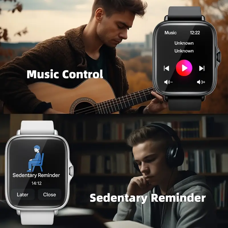  watch 1 83 full display with message answer make call smartwatch monitoring sports pedometer information alerts for iphone phones smartbands fitness watch for women men friend gift birthday gift Product details 7