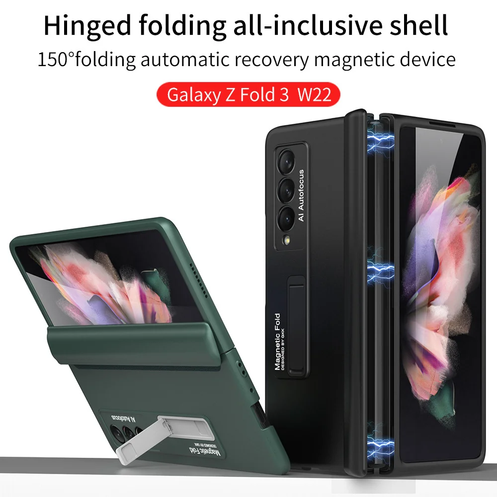 Hard Shell Case for Galaxy Z FOLD Series Magnetic Hinge Stand