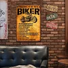 10 raisons d&rsquo;&ecirc;tre avec un motard - Panneaux en &eacute;tain m&eacute;tallique(20*30cm/30*40cm) - Garage