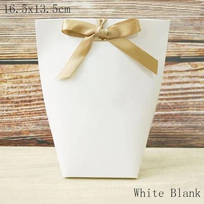 5pcs Black White Merci Candy Bag French Thank You Kraft Paper Gift Packaging Box Wedding Favors Birthday Party Supplies