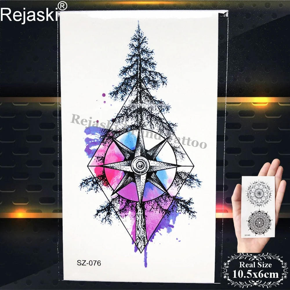 Labrador Dog Temporary Tattoo Stickers Women Body Arm Leaf Black Fake Tatoo Men Kids Waterproof 3D Tattoo Golden Retriever