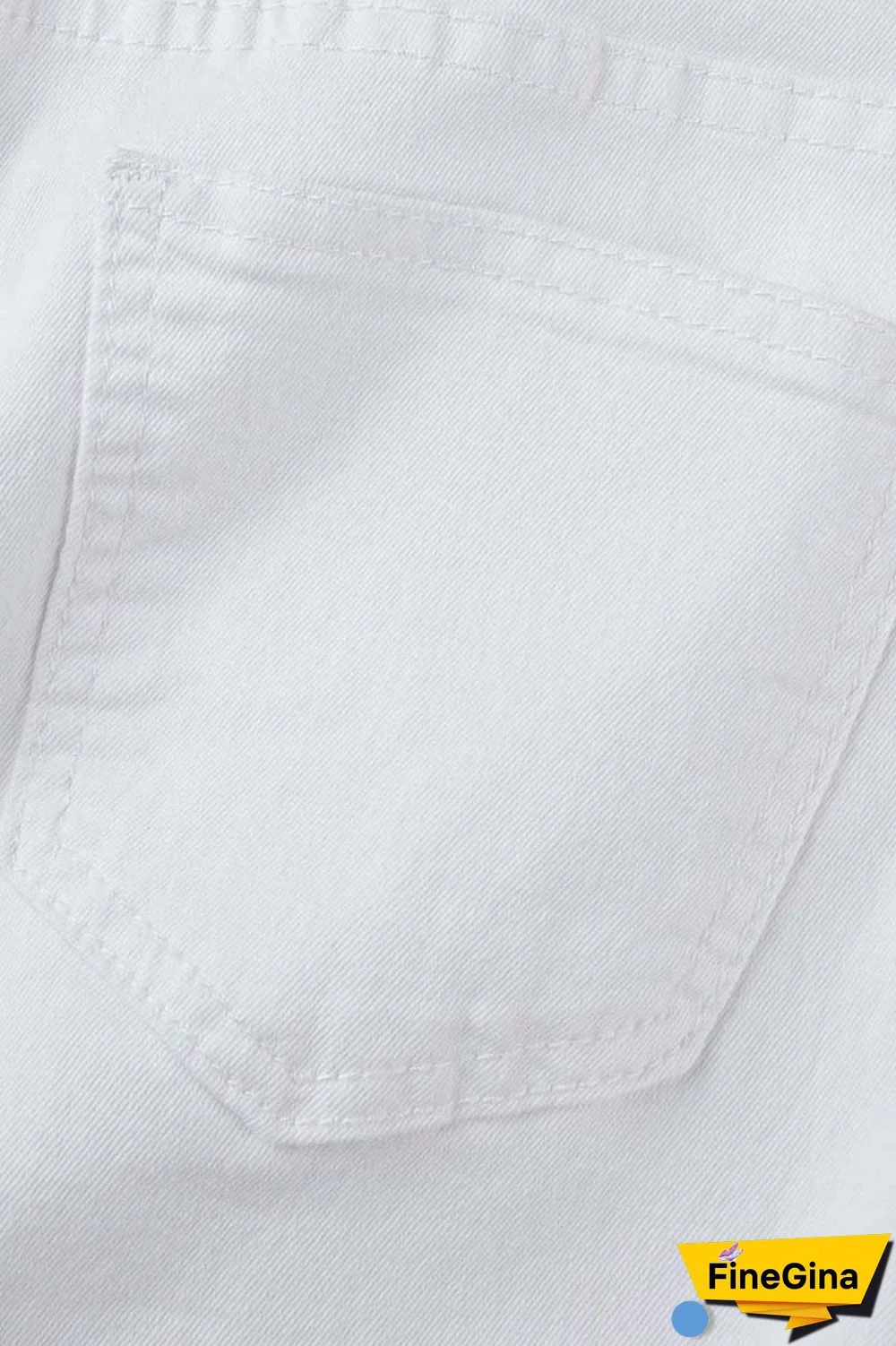 White Casual Solid Ripped Patchwork High Waist Skinny Denim Jeans