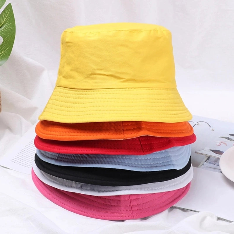 Solid Color Fisherman Hat Solid Color Light Board Pure Cotton Basin Hat Female