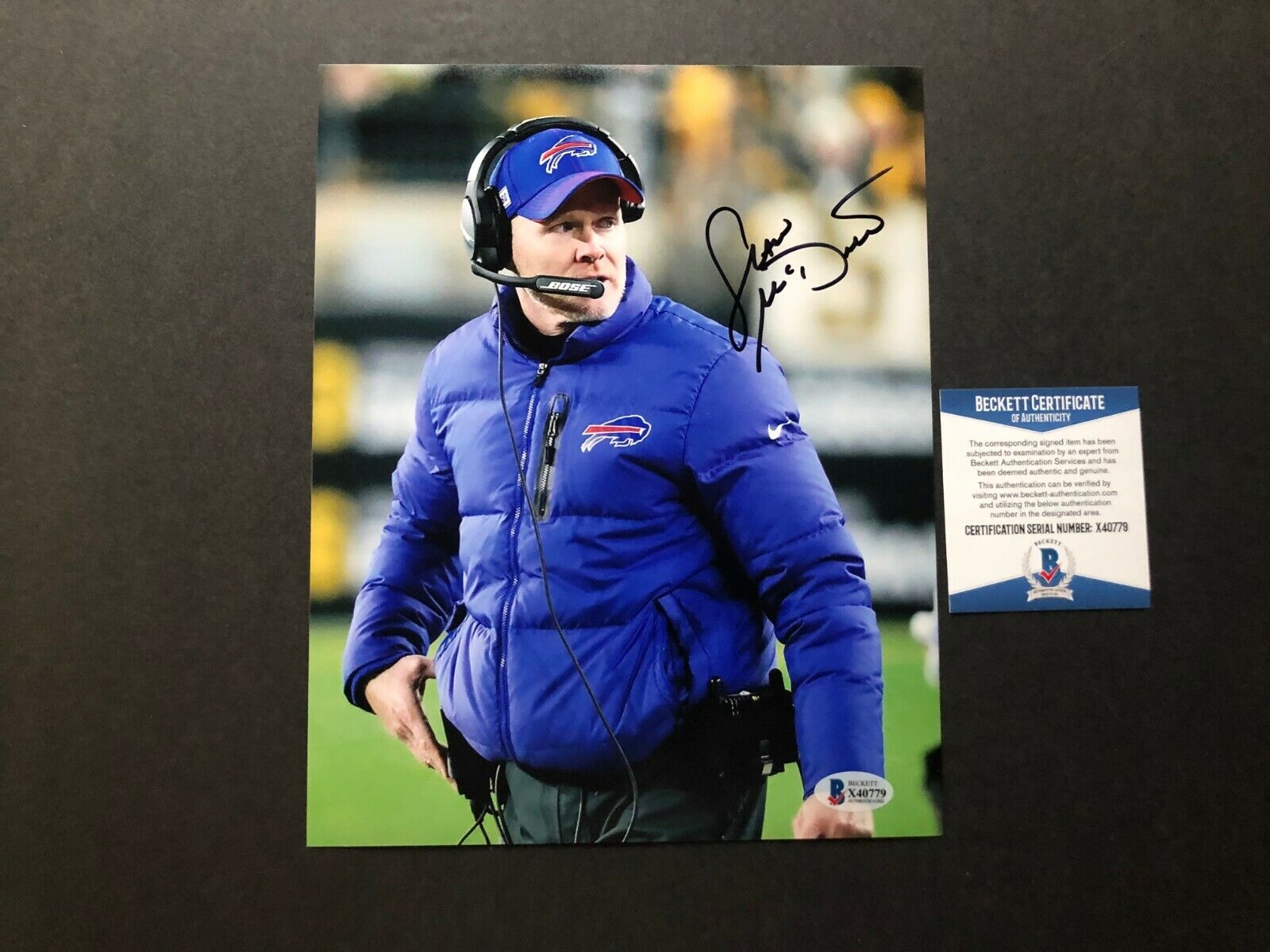 Sean McDermott Hot! signed autographed Buffalo Bills 8x10 Photo Poster painting Beckett BAS coa