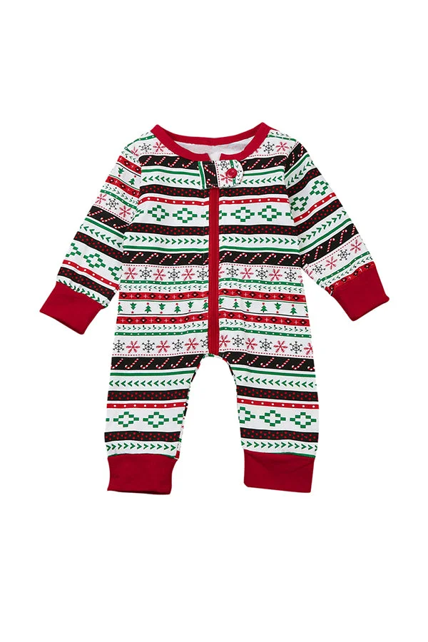 Infant Kids Boys Long Sleeve Snowflake Trees Print Christmas Pajamas-elleschic
