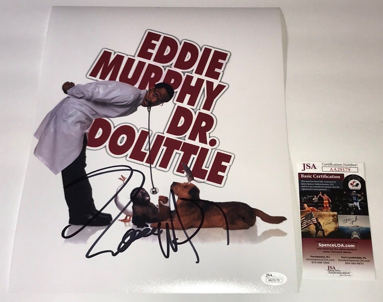 EDDIE MURPHY Signed DR. DOLITTLE 11x14 Photo Poster painting Autograph JSA COA