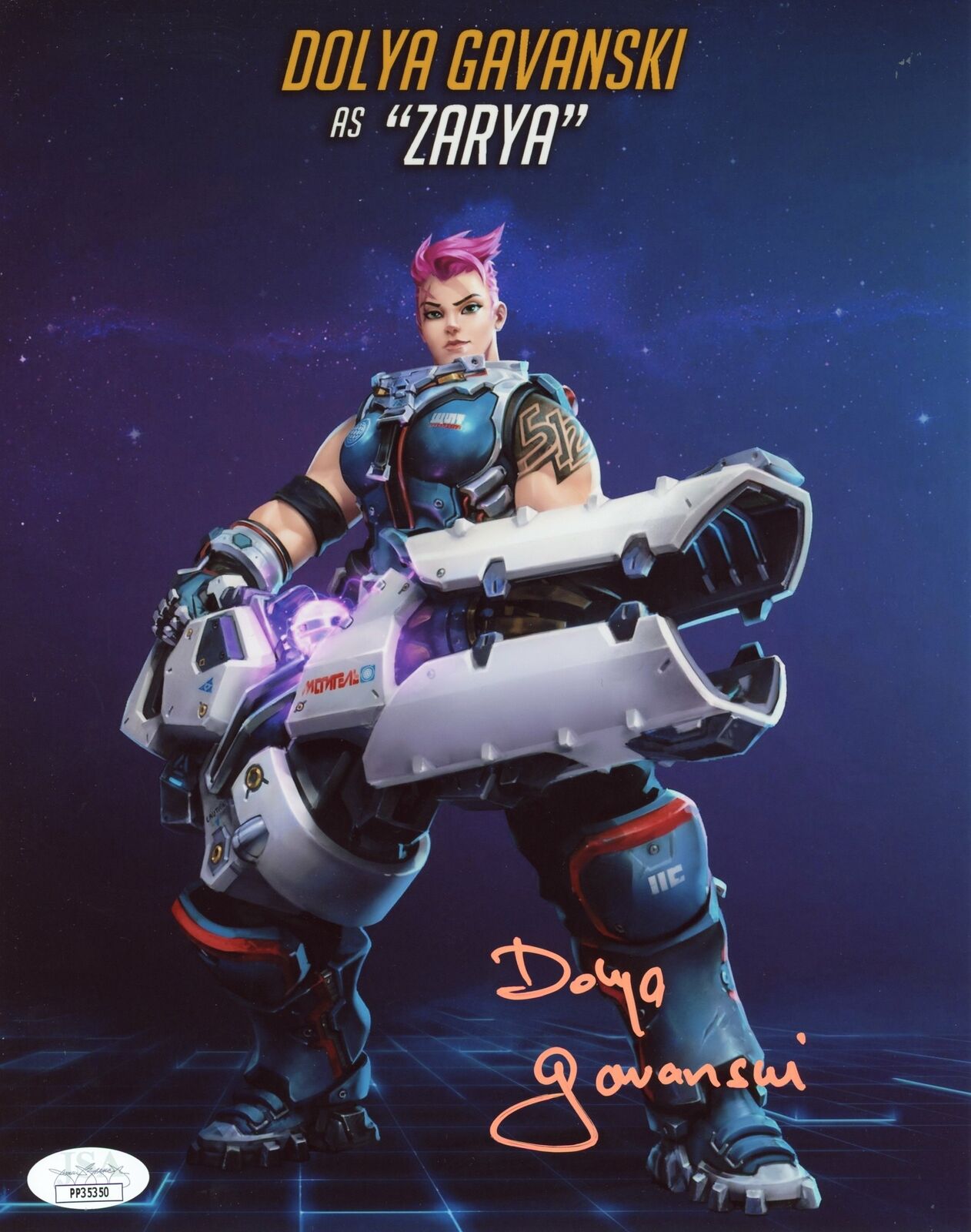 Dolya Gavanski ZARYA Overwatch 8x10 Photo Poster painting Signed Autograph JSA Certified COA