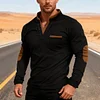 💥 2025 Hot Sale! Autumn Stand Collar Long Sleeve Sweatshirt Men's Polo Shirt Top