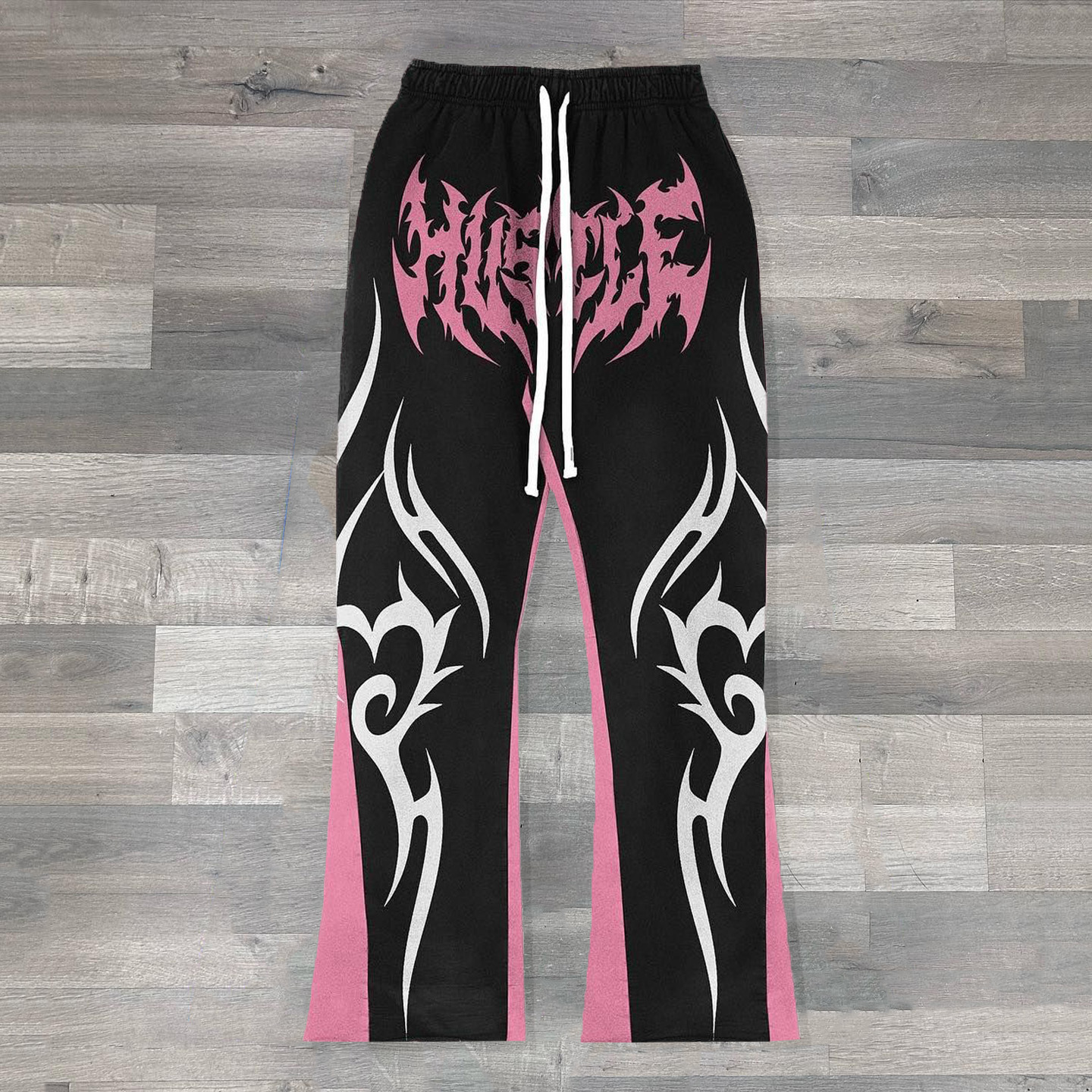 Letter Stitching Color Print Sweatshirt Trousers