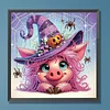 Halloween Schwein Sonderform Teilbohrer Dimond Malset Dekor30x30cm