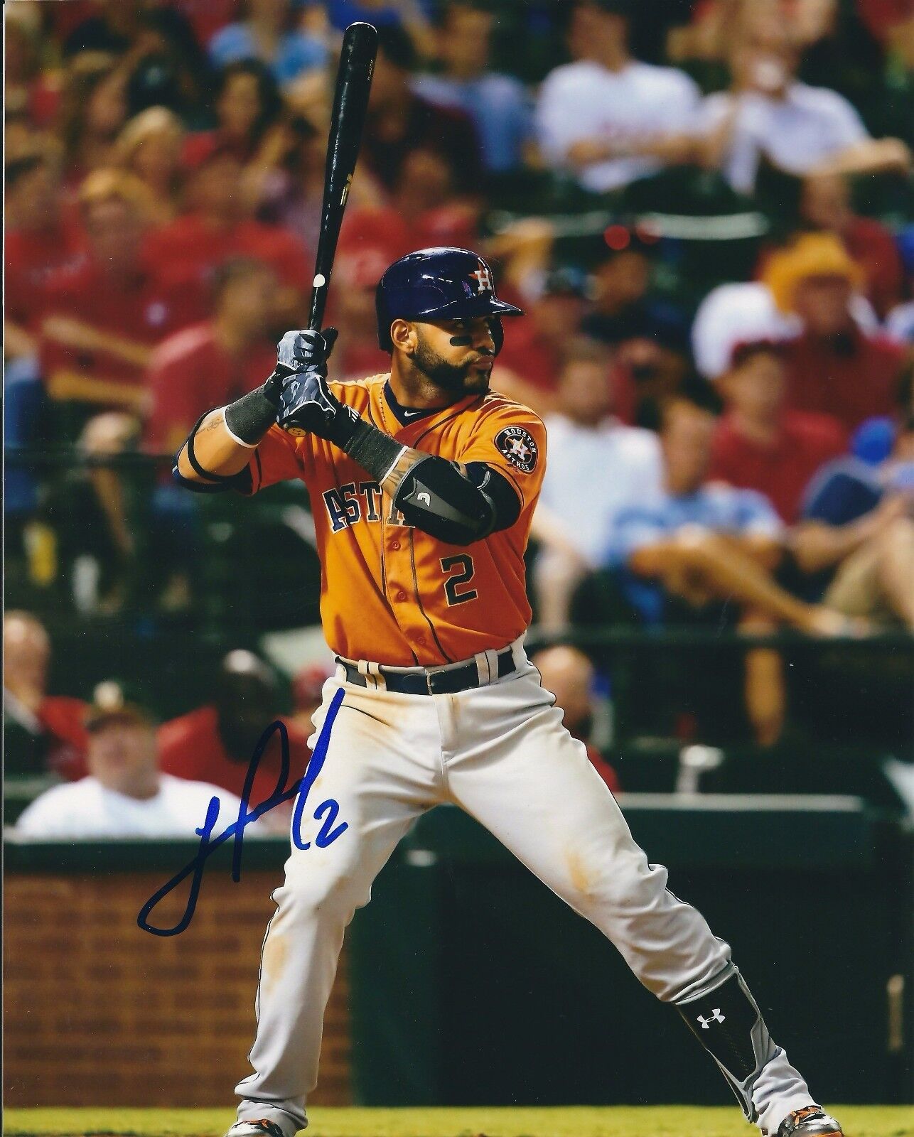 Signed 8x10 JONATHAN VILLAR Houston Astros Photo Poster painting - COA