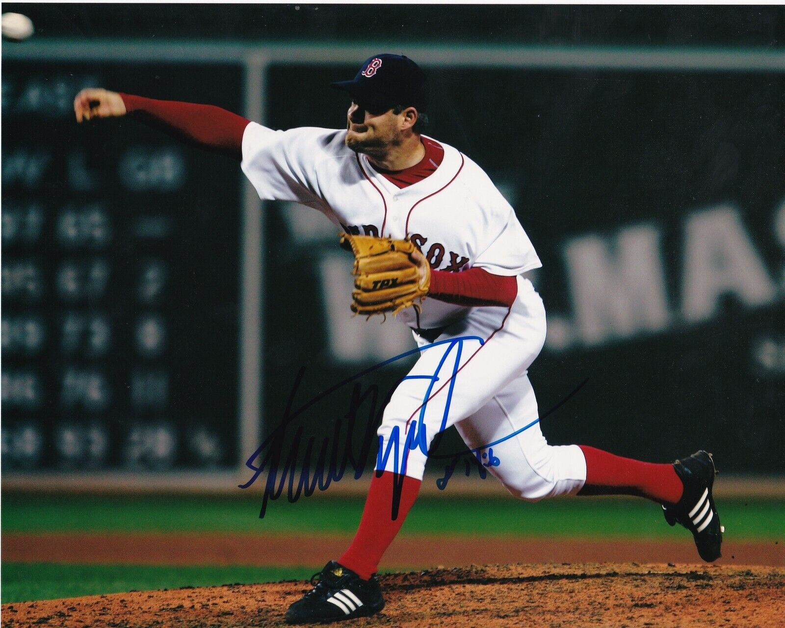 PAUL BYRD BOSTON RED SOX ACTION SIGNED 8x10