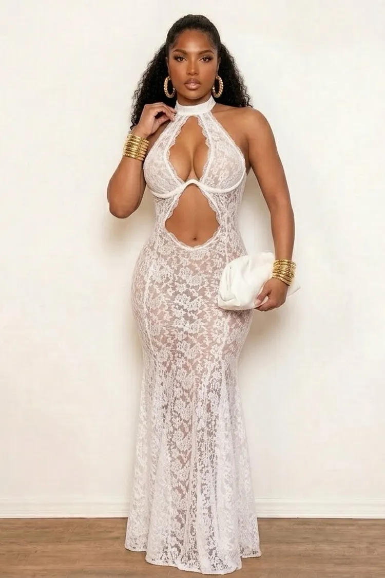 see through cut out dresses Chic and Holland HF110357
