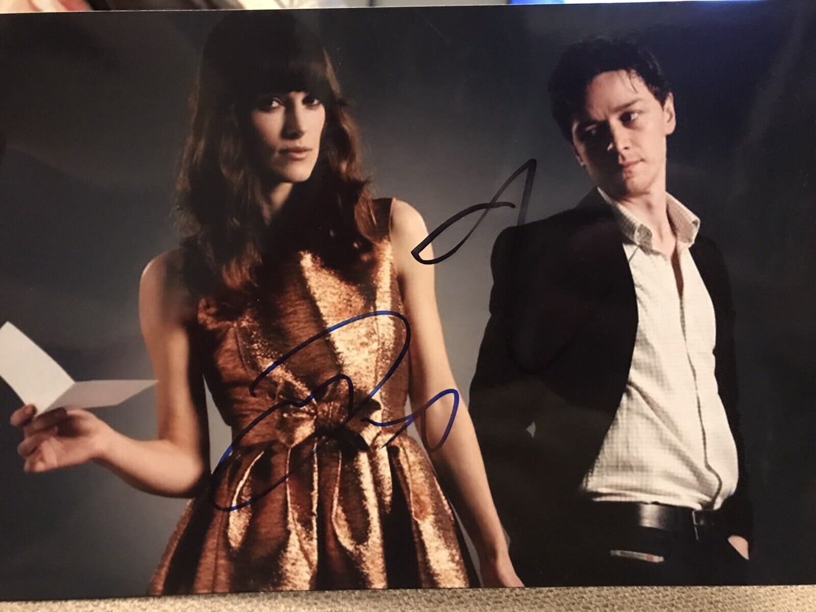 Keira Knightley & James Mcavoy Signed 9x6 Photo Poster painting - Atonement