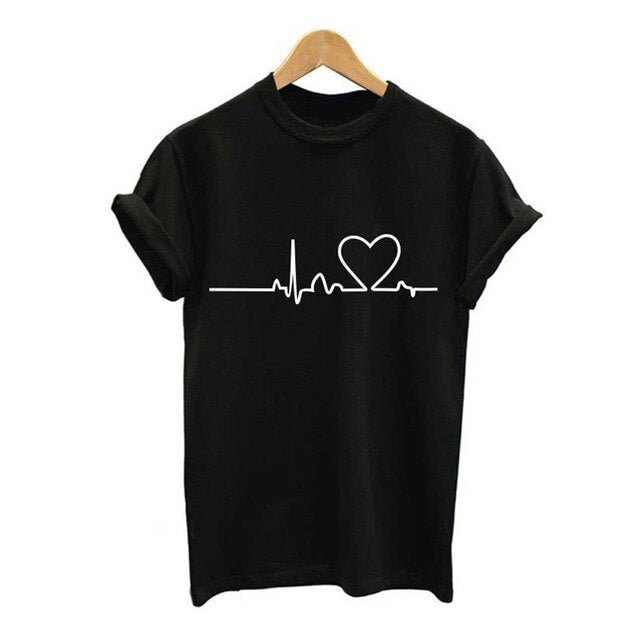 2019 New Harajuku Love Printed Women T-shirts Casual Tee Tops Summer Short Sleeve Female T shirt for Women Clothing