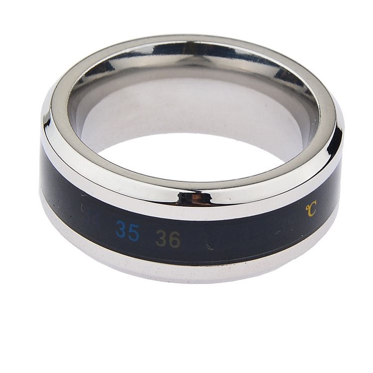 Stainless Steel Luminous Visible Temperature Penis Ring Seminal Ring 