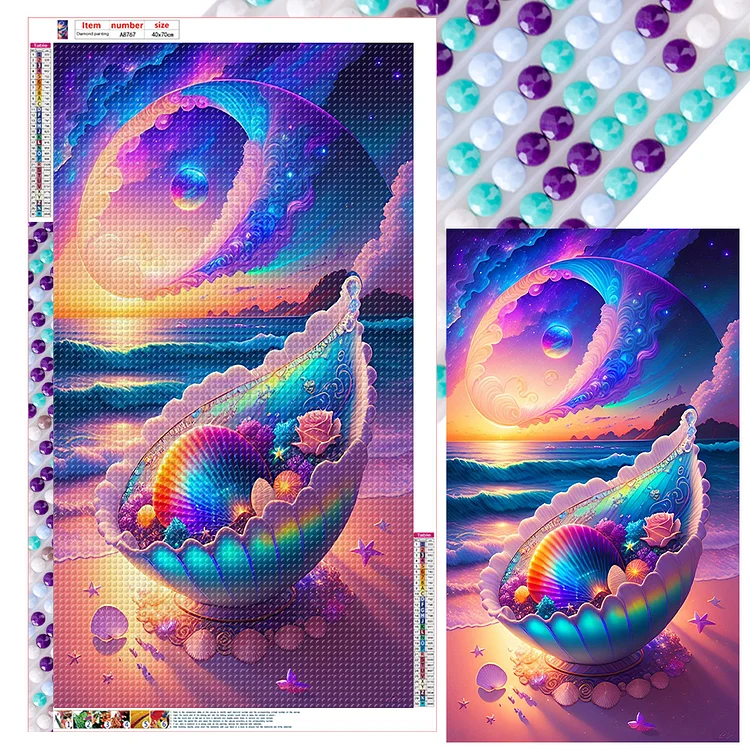 Fantasy Color Shell 40*70CM (Canvas) Full Round Drill Diamond Painting gbfke