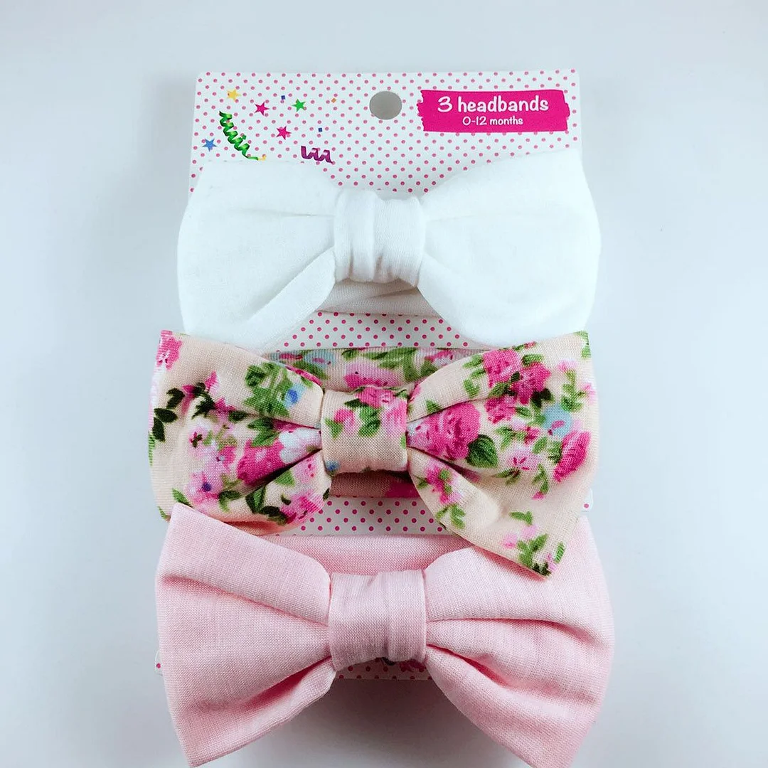 2018 Brand New 3PCS Stretchy Twist Knot Bow Head Wrap Headband Twisted Knotted Cute Hair Band Baby Gifts