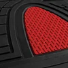 FH Group Premium Liners Tall Channel Trimmable All Weather Rubber Full Set Car Floor Mats (Red) w. Trimmable All-Season Cargo Liner (Black) - Universal Fit for Cars Trucks and SUVs