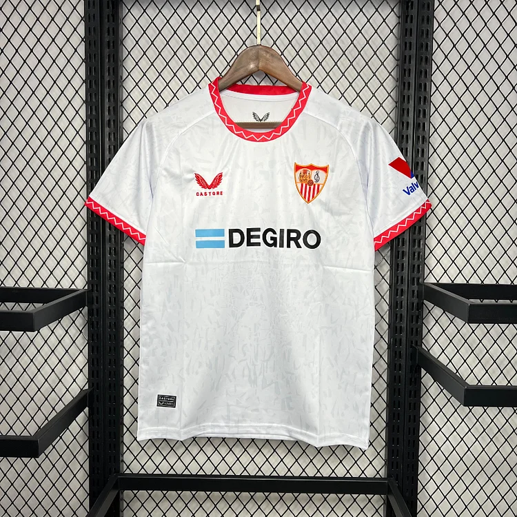 Sevilla 24/25 Home Kit Football Shirt(Advertising sponsor version)