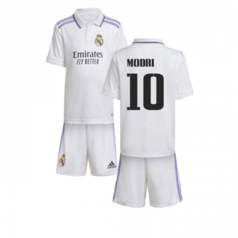 Real Madrid Luka Modric 10 Heimtrikot Kinder Mini Kit 2022-2023