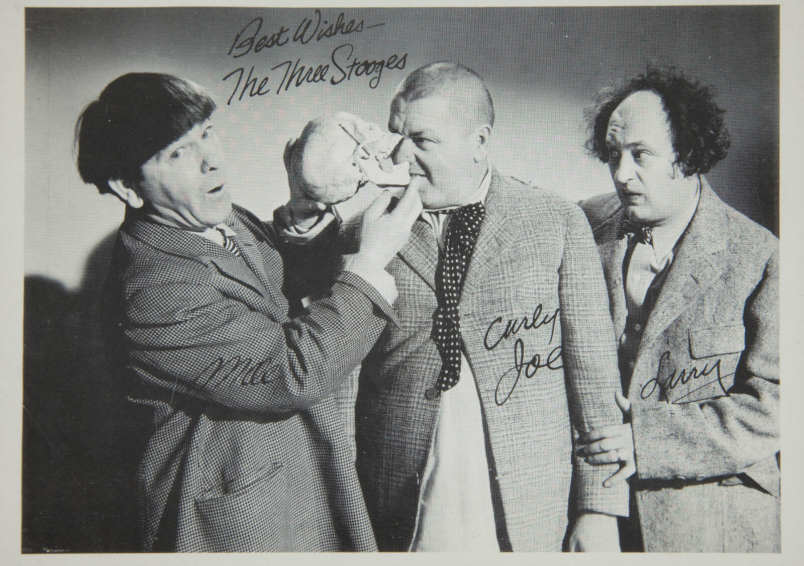 THE THREE STOOGES Signed Photo Poster paintinggraph - Comedy Film Actors - preprint