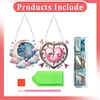 2Pcs Moon DIY Diamond Painting Ornament with Clock Function Home Craft Decor Art