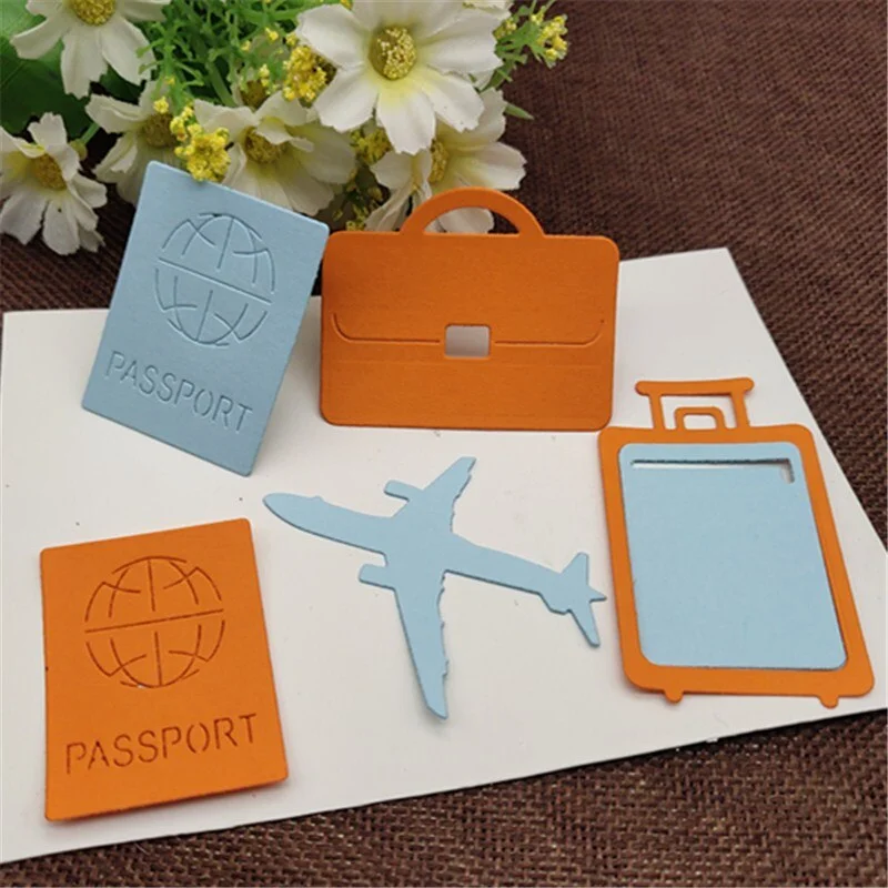 Travel set Metal Cutting Dies Stencils For DIY Scrapbooking Decorative Embossing Handcraft Die Cutting Template