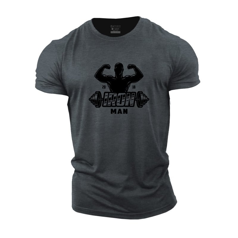 Cotton Iron Man Pattern Graphic T-shirts tacday