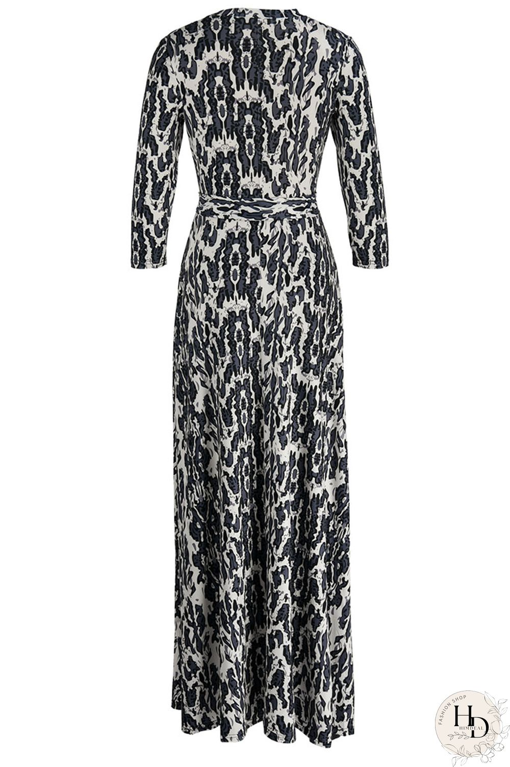 Black Red Casual Print Bandage Hollowed Out Patchwork O Neck Straight Dresses