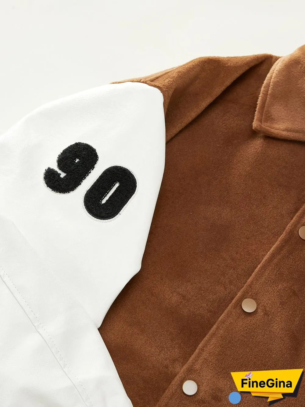 Letter Embroidery Colorblock Varsity Jacket