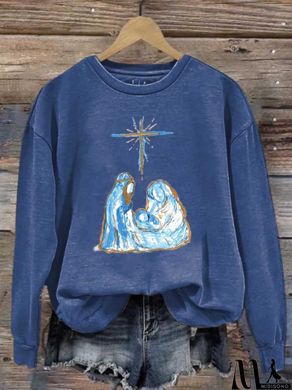 MidiSono - Faith Women's Casual Printed Sweatshirt