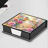 Diamond Painting PU Cats Flowers Note Box with 160 Sheets for Office Home