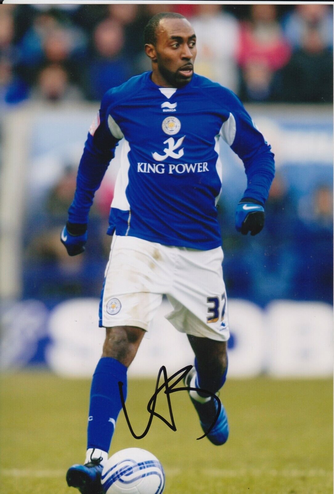 Darius Vassell Hand Signed 12x8 Photo Poster painting - Leicester City Football Autograph 1.