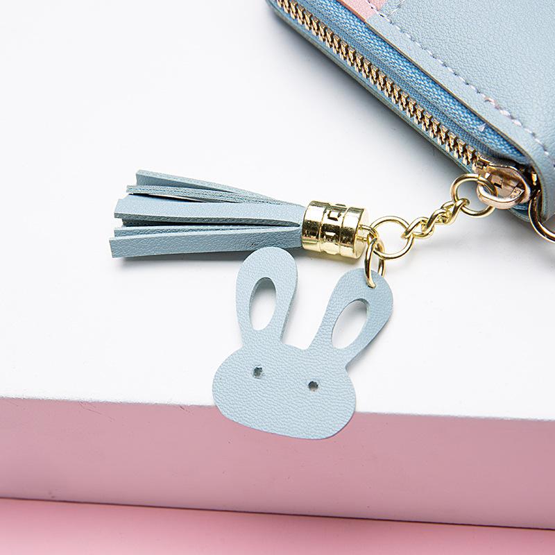 Fashion Wallet Long Girl Bag New Contrast Zipper Carry Wallet Card Bag