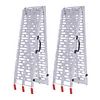 [US Local Warehouse] 2PCS 7.3ft Aluminum Motorcycle Ramp for Pickup Trucks ATVs Lawn Mowers Folding Dirt Bike Loading Ramp with Load Straps Truck Ramps