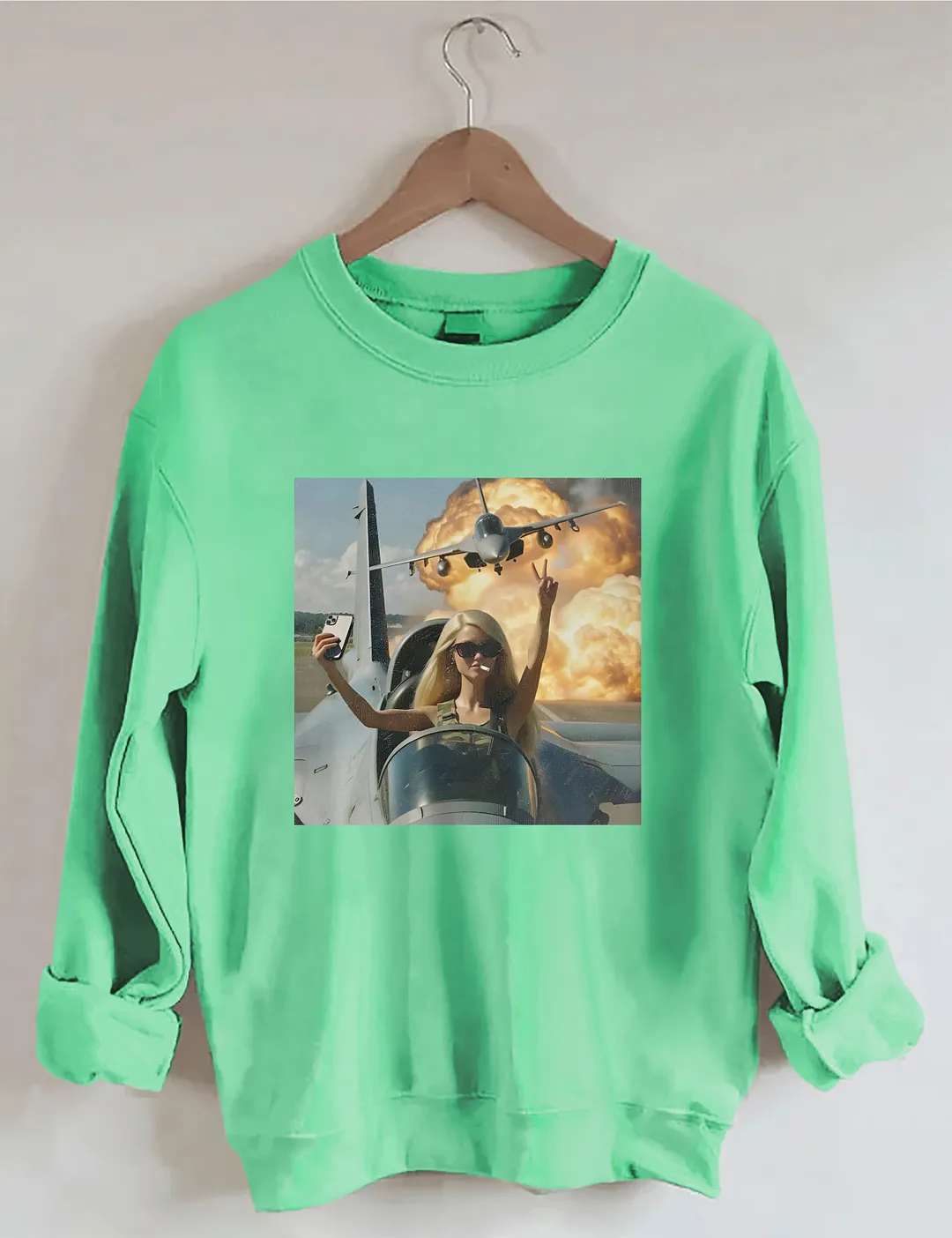 Doll Flying A Plane Sweatshirt