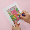 12pcs Doors DIY Mini Square Diamond Painting Set 15x18cm