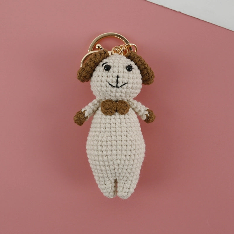 Cute Animal Yarn Knitting Keychain