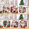 6PCS DIY Diamond Art Greeting Cards Santa Claus Congratulations Cards & Gift