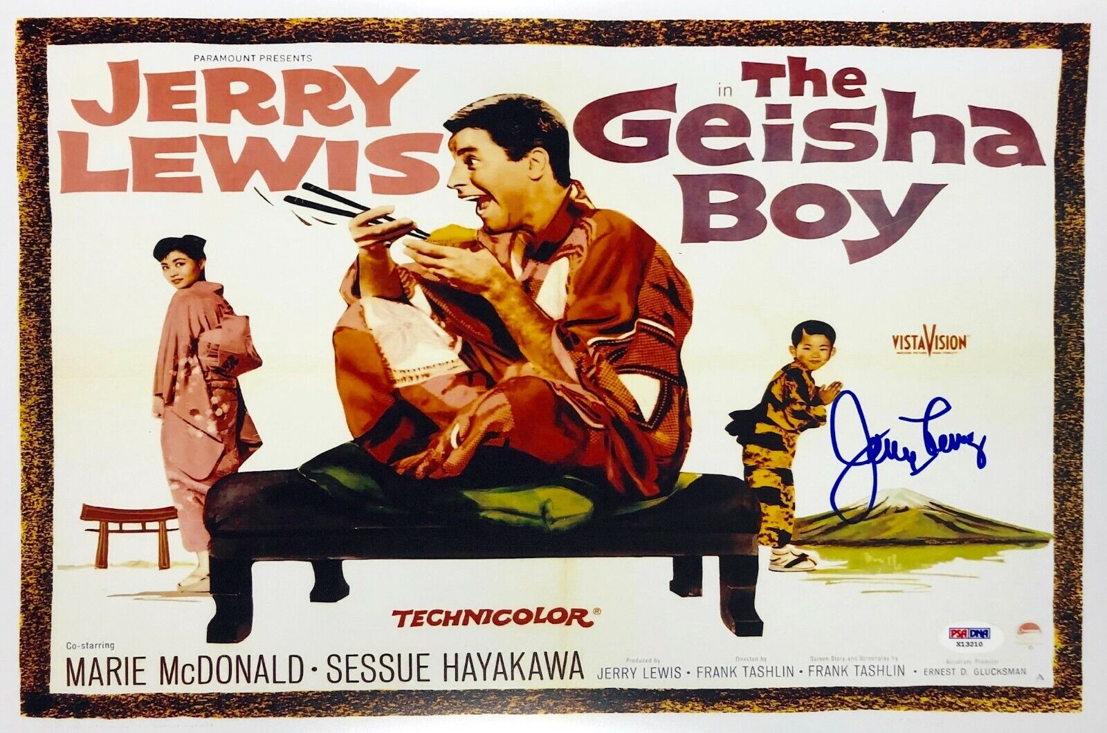 JERRY LEWIS Autographed SIGNED 11 x 17 THE GEISHA BOY Photo Poster painting PSA/DNA AUTHENTIC