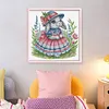 Peter Rabbit Partial Stamped Cross Stitch Kit 14CT 2 Strands 30x30cm DIY Embroidery Needlepoint