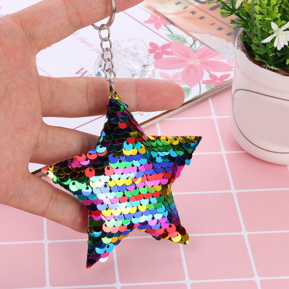 

Colorful Sequins Keychain Star Shining Girl Backpack Jewelry (Multicolor, 501 Original