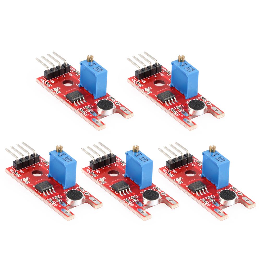 

5pcs KY-038 Microphone Voice Sound Sensor Module Analog Digital Output Kit, 501 Original