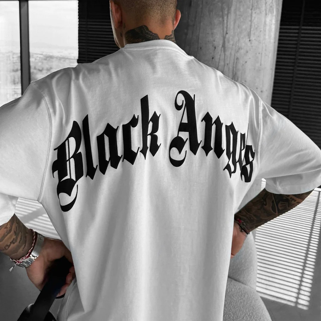 Oversize Black Angels T-Shirt