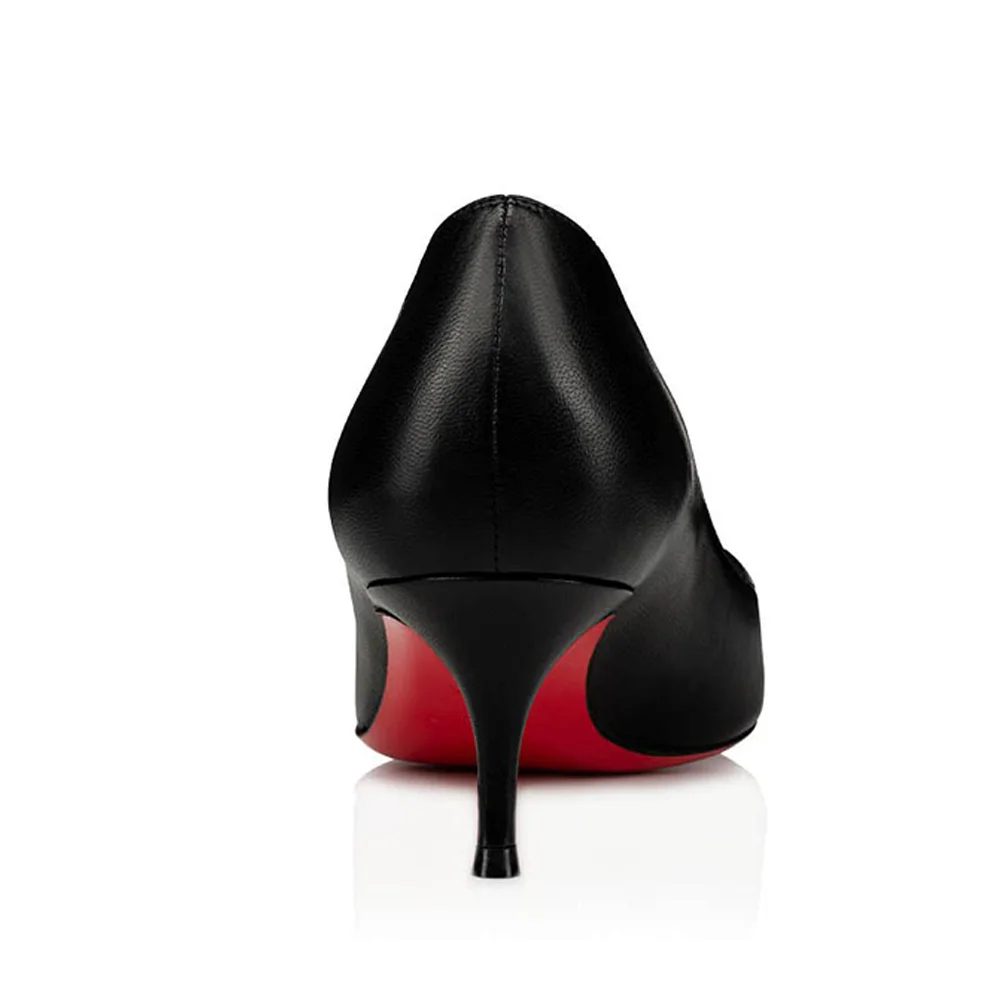 Black Matte Pumps Red Bottom High Heels Party Daily Women Shoes-MERUMOTE