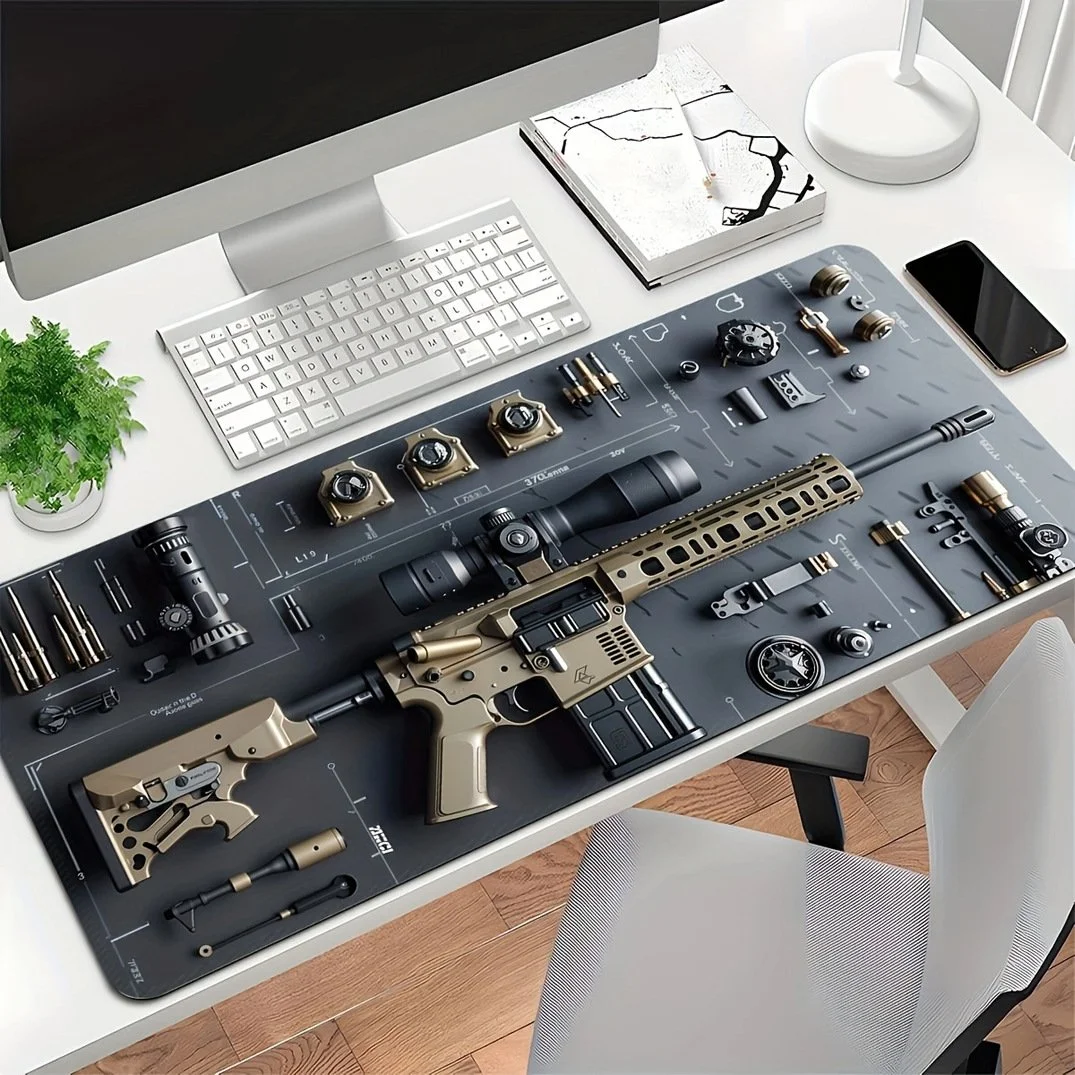 🔥Hot Sale 49% Off🔥Cool Military Weapon Build Weapon Parts Display Large Gaming Mouse Pad