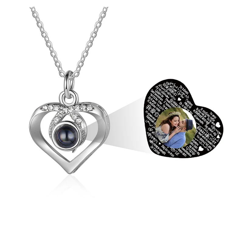 Personalized Love Heart Projection Necklace for Women