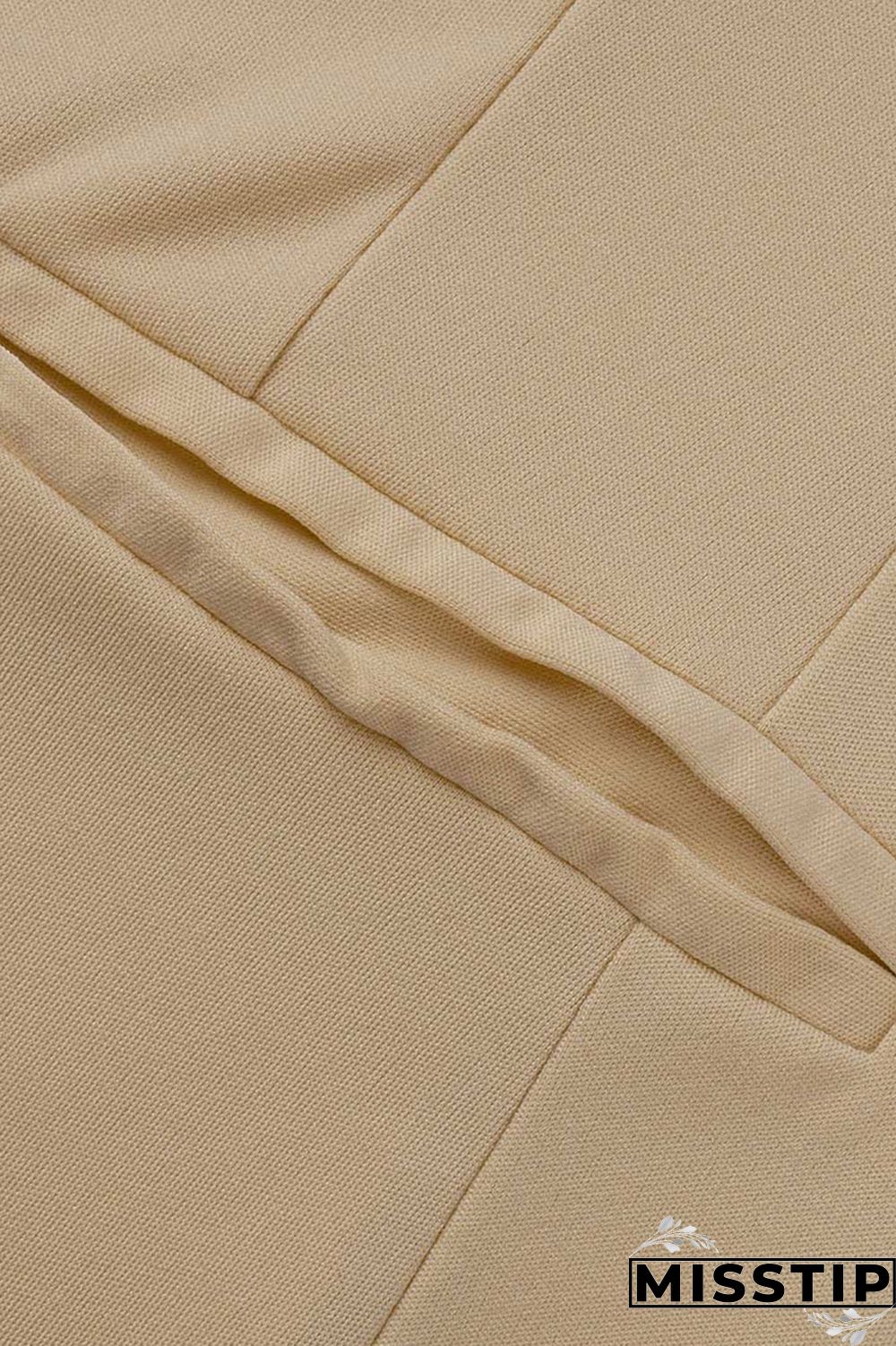 Black Casual Solid Patchwork Turn-back Collar Long Sleeve Two Pieces