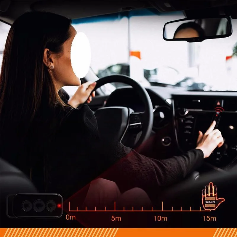 Car finger light gesture light car multi-function warning light
